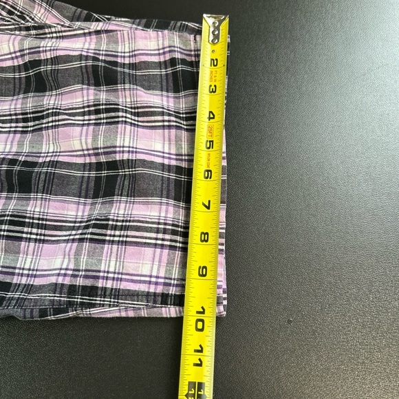 ZOEY & BETH (L) Pink Black Silver Pull On Shorts Plaid Preppy Grudge Skater Y2K - Picture 6 of 10